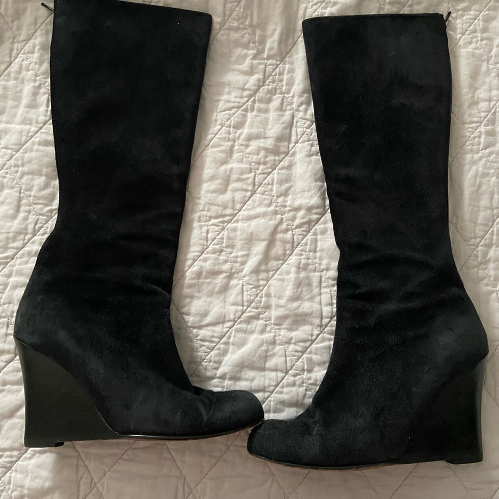 Christian Louboutin Black Suede Boots